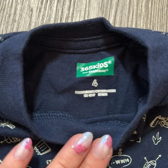 365 Kids All Over Science Print Kid's Back to School T-Shirt Size 4 - Picture 3 of 5